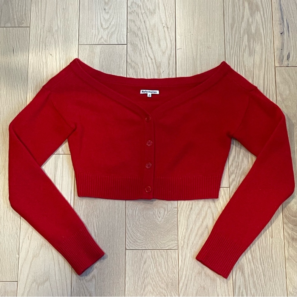 reformation millie cashmere cardigan